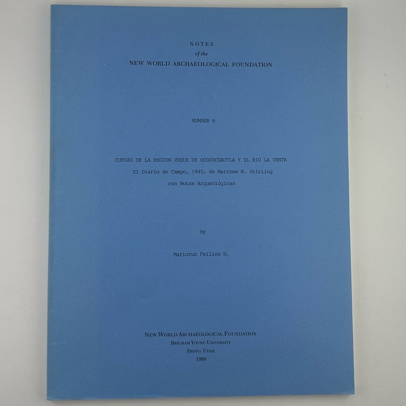 Notes Of The New World Archaeological Foundation Provo 1-6 Archaeology Research gallery