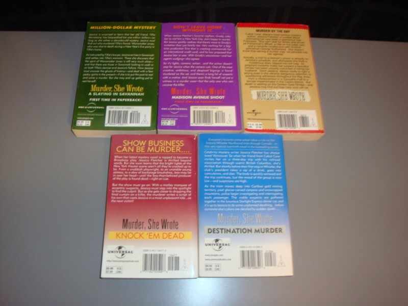 Murder She Wrote Series 5 Paperback Lot Jessica Fletcher Donald Bain Mystery gallery