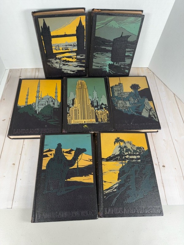 Lands and Peoples The World in Color Complete 7 Volume Set 1948 Grolier Society