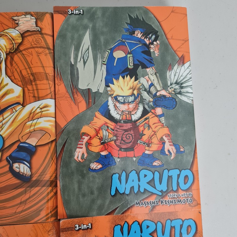 Naruto 3-in-1 Vols 1-15 Lot Of 5 Masashi Kishimoto VIZ Orange Shonen Jump gallery