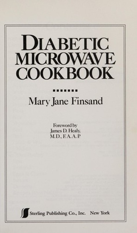 Diabetic Microwave Cookbook Paperback Mary J. Finsand