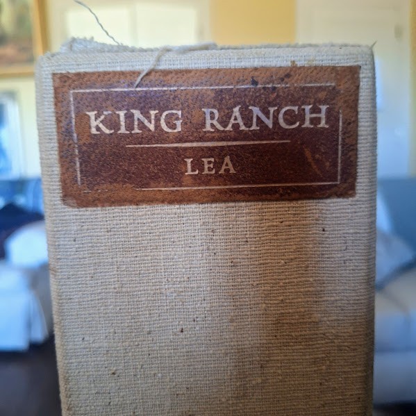 BOOK, KING RANCH, ORIGINAL BOOK SENT BY R. KLEBERG W/ NOTE, TO SARITA k EAST