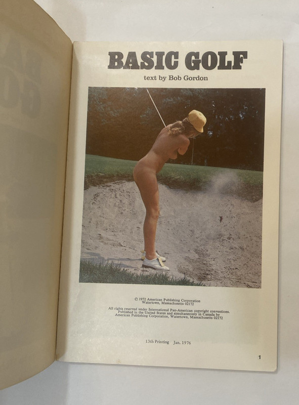 BASIC GOLF by Bob Gordon 1976 American Publishing Corporations Club Book gallery