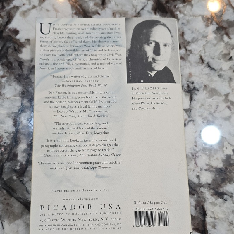 Family by Ian Frazier Picador USA Trade Paperback Social Science Revised Book gallery