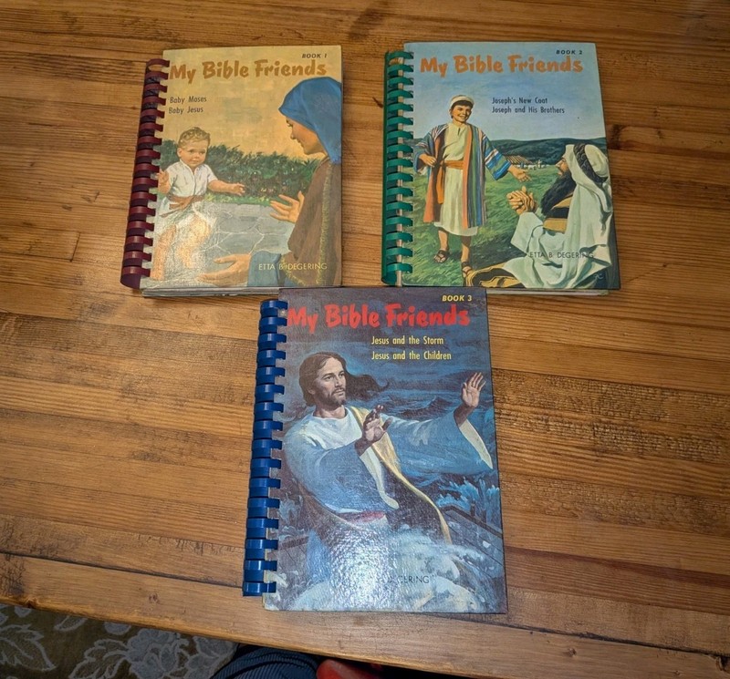 Braille My Bible Friends 1-3 by Degering COMB 1960s Christan