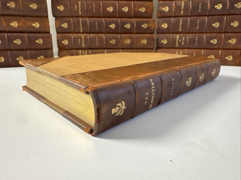 Waverly Novels COMPLETE 25 Vol Leather Set Walter Scott Victoria Edition 1897 gallery