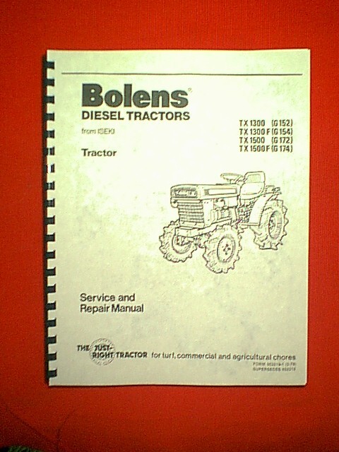 NEW BOLENS ISEKI DIESEL TRACTOR G152 G154 G172 G174 SERVICE & REPAIR MANUAL 2-79