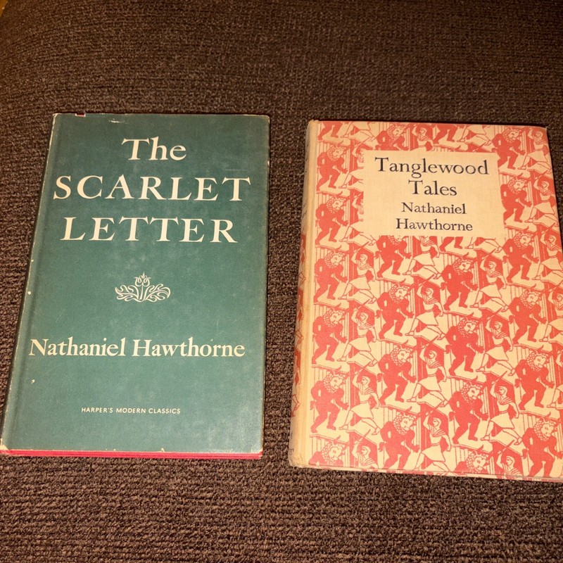 2 Nathaniel Hawthorne Books “The Scarlet Letter”1950 & “Tanglewood Tales”1952