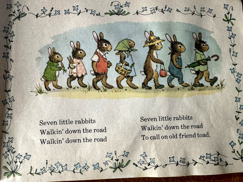 Vintage Book, Seven Little Rabbits by John Becker, Paperback 1973 gallery