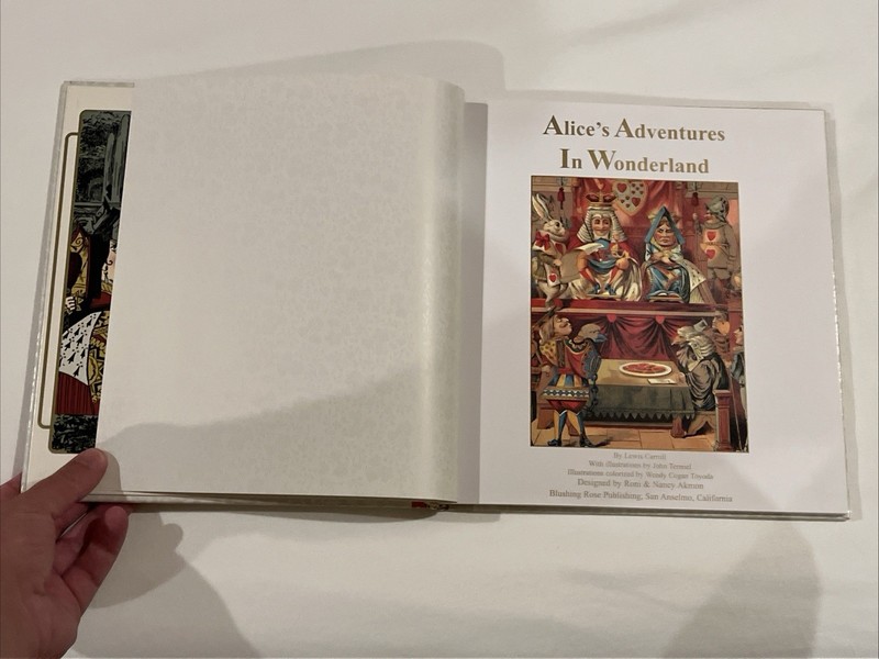 2002 Blushing Rose ALICE IN WONDERLAND 10 x 10-1/2 Colorized Book - SUPER RARE! gallery