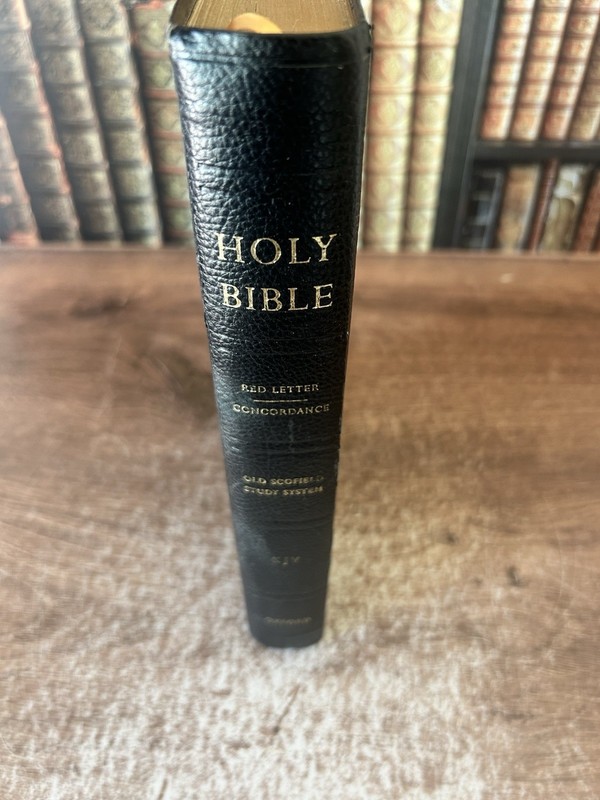 1996 HOLY BIBLE Old Scofield Study System KJV Red Letter BLACK