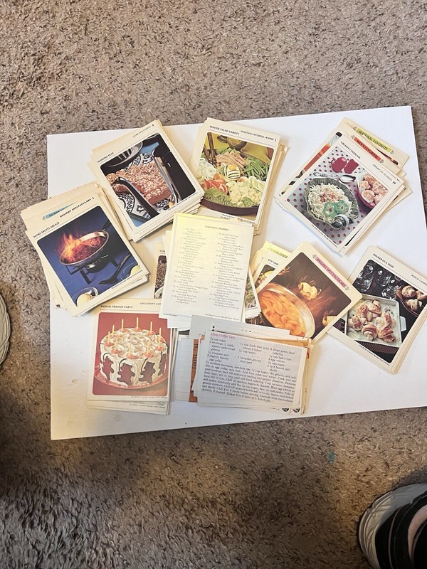 1970’s Vintage Recipes Family Circle Betty Crocker and Others Approx 200 pieces
