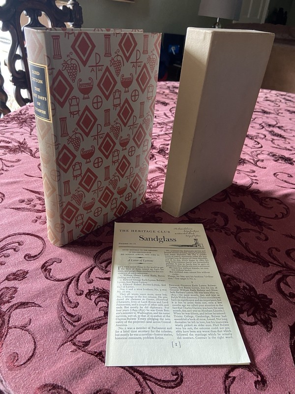 THE LAST DAYS OF POMPEII Lord Lytton Heritage Club Sandglass HC w/sleeve FREE SH