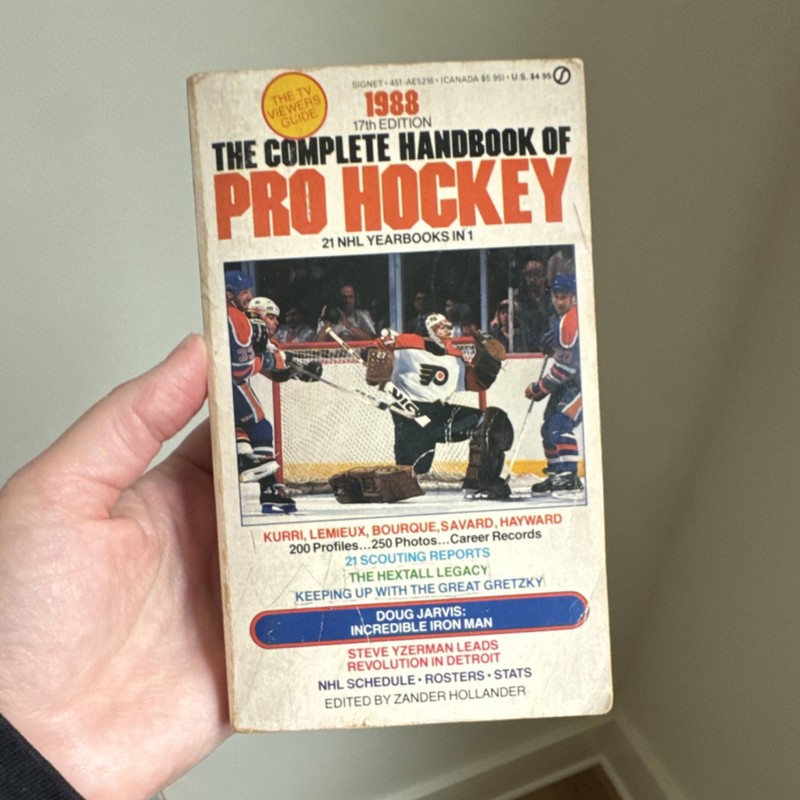 New American Library Complete Handbook of Pro Hockey Hollander Paperback 1988 N…