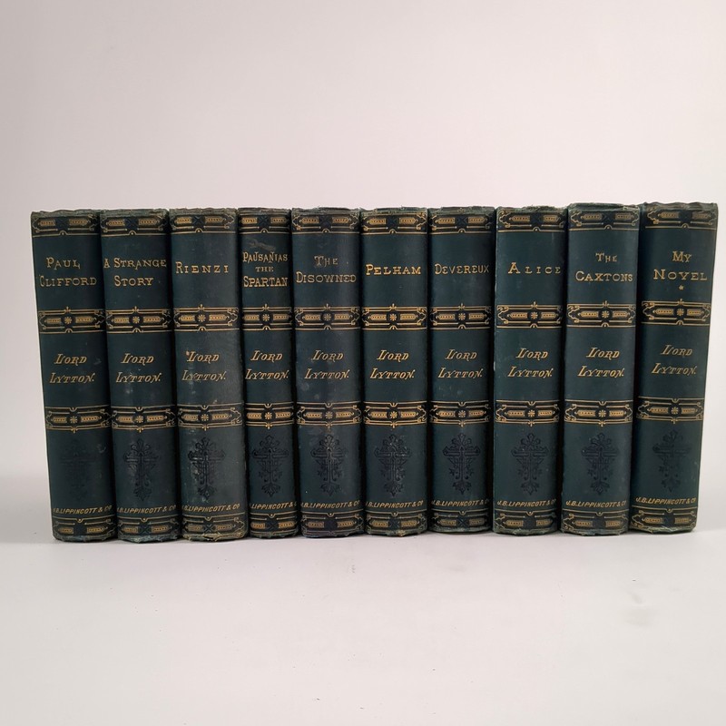 Works Of Lord Lytton 11 Volume Set Victorian Literature Hardcover Books 1881