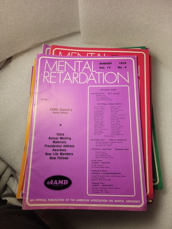 12pcs LOT! RARE FIND! Mental Retardation AAMD Magazines Publications