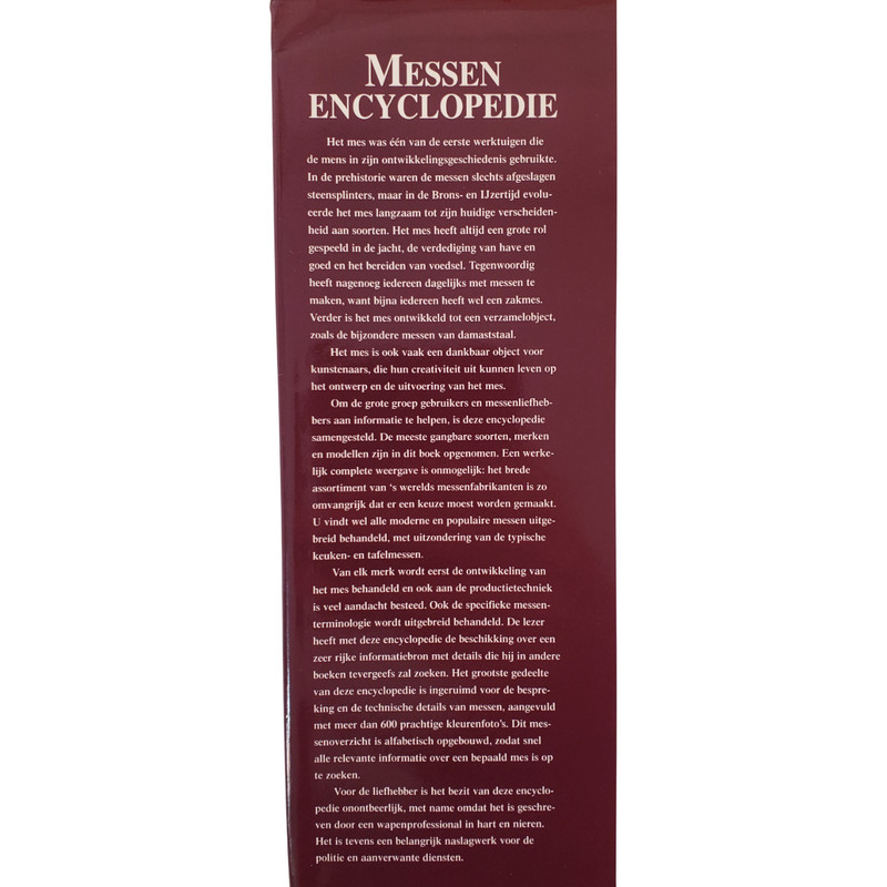 Messen Encyclopedie (Encyclopedia of Knives) By A E Hartink. Written in Dutch HC gallery