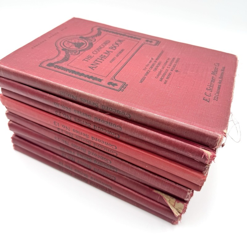 1925 The Concord Anthem Book Forty Anthems Mixed Voice Choirs No 13 Lot/10