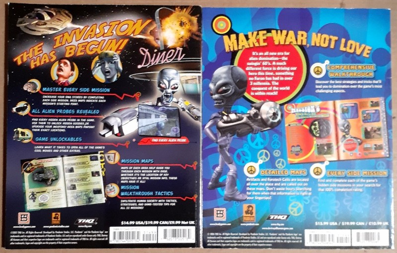 Destroy All Humans 1 & Destroy All Humans! 2 Bradygames Strategy Game Guides Lot gallery