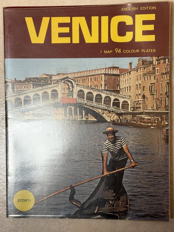 “Venice – 1 map 94 colour plates”. Vintage photographic guide English Edition