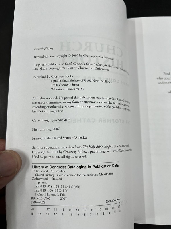 Church History A Crash Course For The Curious by Christopher Catherwood 2007 gallery
