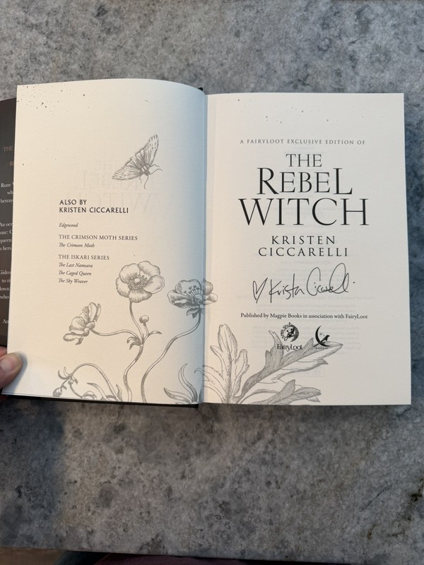 SIGNED The Rebel Witch by Kristen Ciccarelli (Crimson Moth #2) Fairyloot Edition gallery