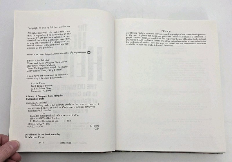 The Healing Herbs by Michael Castleman Ultimate Guide Remedies VTG 1991 gallery