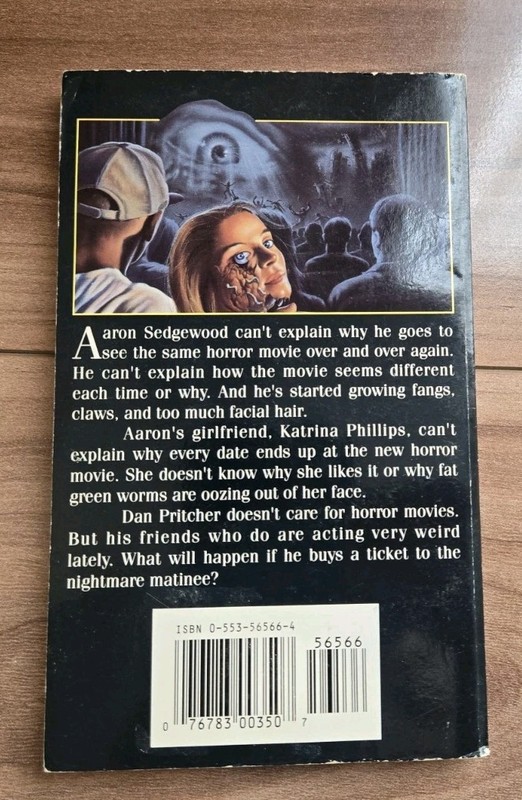 Nightmare Matinee 90s Vintage YA Horror Cult Pulp Book G.G. Garth 1st Ed gallery