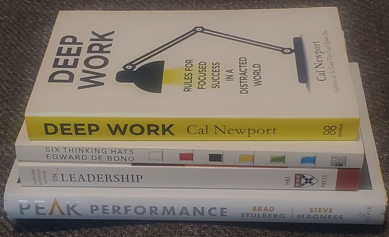Book Collection on Thinking: (Deep Work, Six Hats, Peak Performance, Harvard)