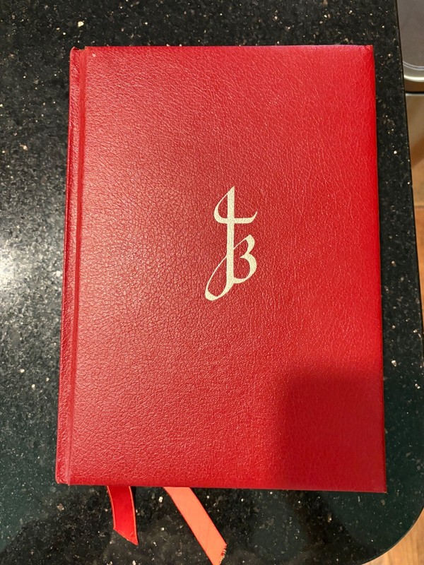 bible vintage The Jerusalem Bible Illustrated by Salvador Dali 1970 Red Leather