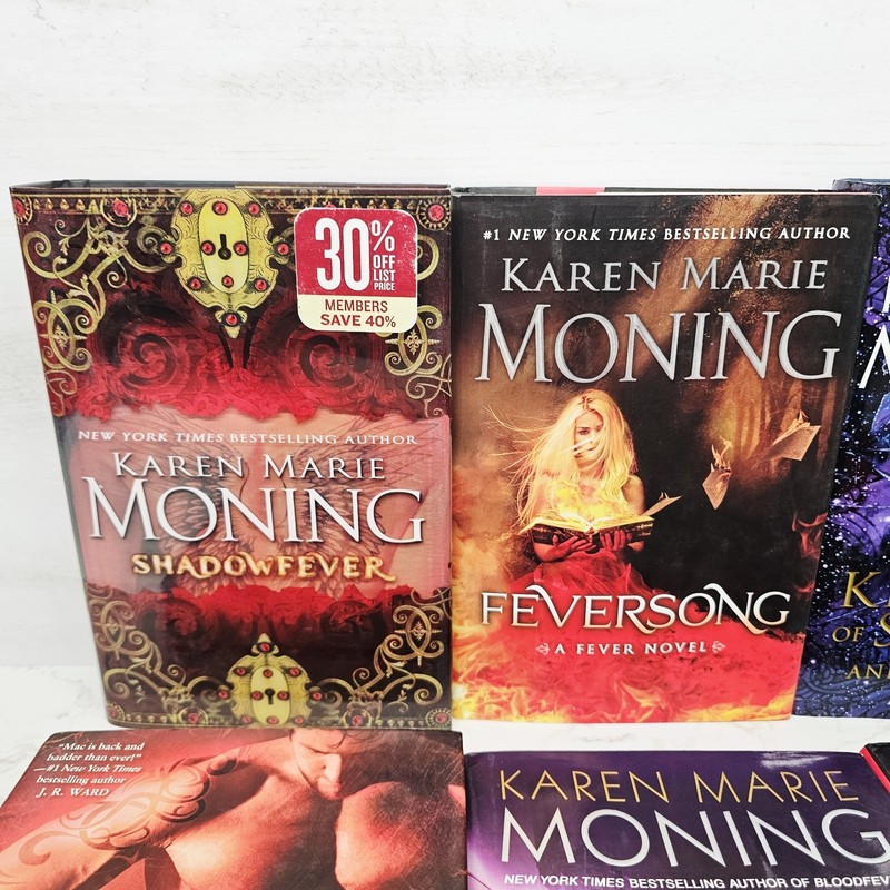 Lot of 9 Out Of 11 ~ HC Hardcover Books ~ Karen Marie Moning ~ FEVER Series gallery