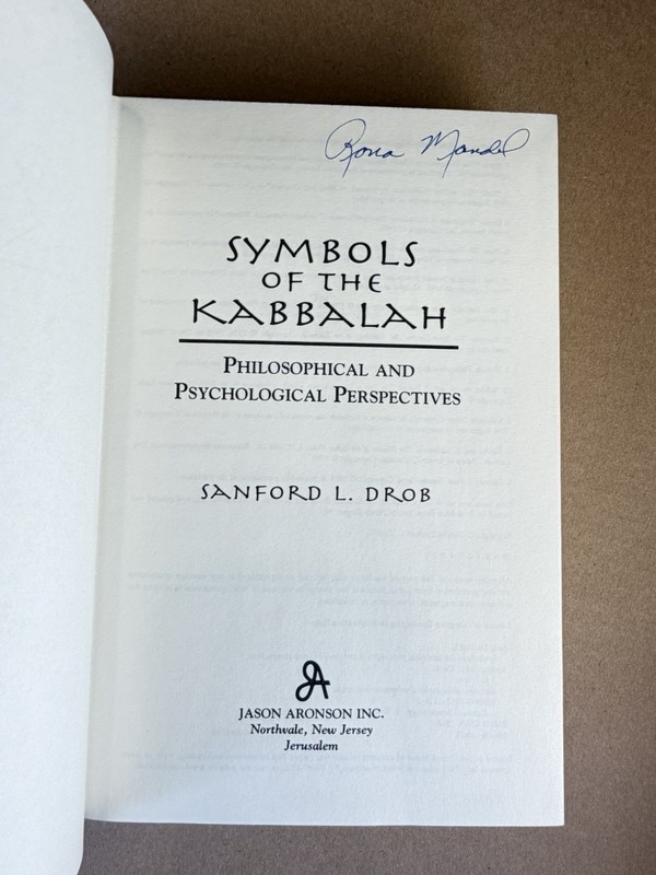 Symbols of the Kabbalah HC DJ Sanford L Drob 2000 Philosophical Perspectives gallery