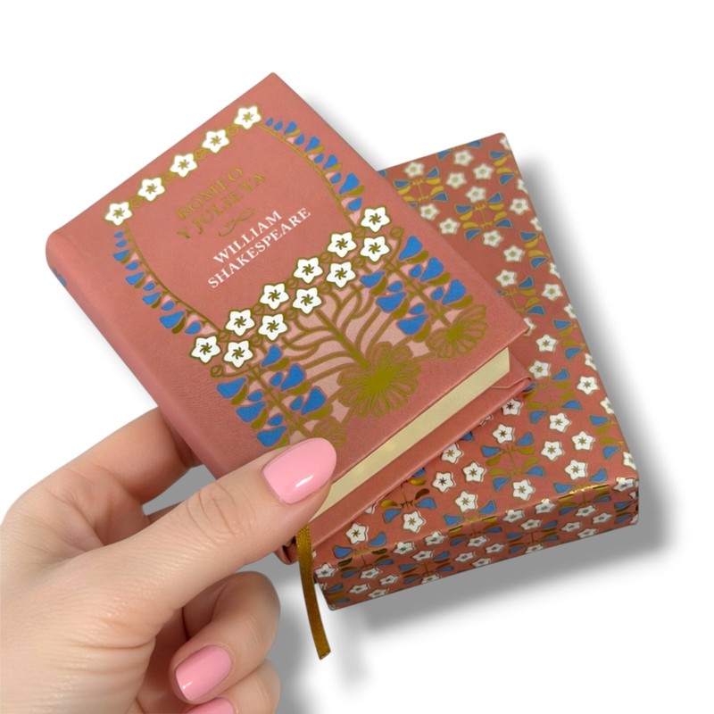 Romeo y Julieta in Spanish gold foil stamping hardcover mini book 395pg slipcase