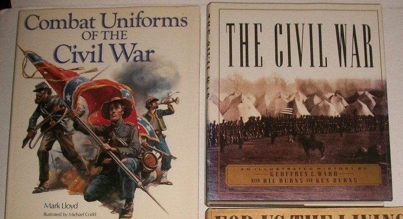 Civil War 1861-1865 lot of 4 hardcovers Uniforms Ken Burns Kunstler art HCDJ EXV gallery