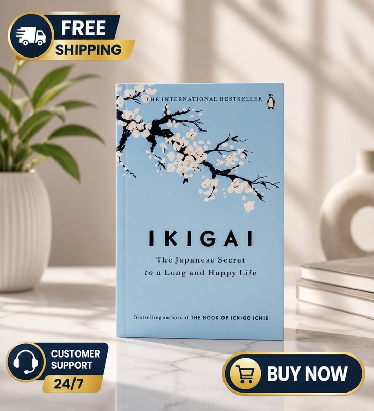 Ikigai Book Paperback English Self Help Life Purpose Happiness Guide