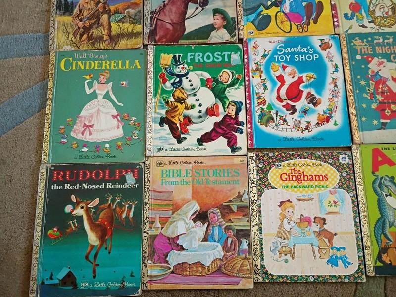 Lot of 33 Little Golden Books Vintage 1940's To 1980's Fair Condition gallery