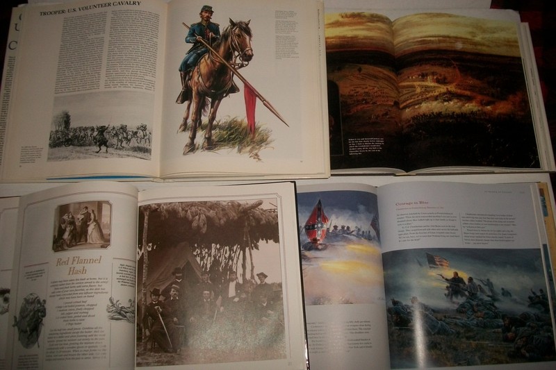 Civil War 1861-1865 lot of 4 hardcovers Uniforms Ken Burns Kunstler art HCDJ EXV gallery