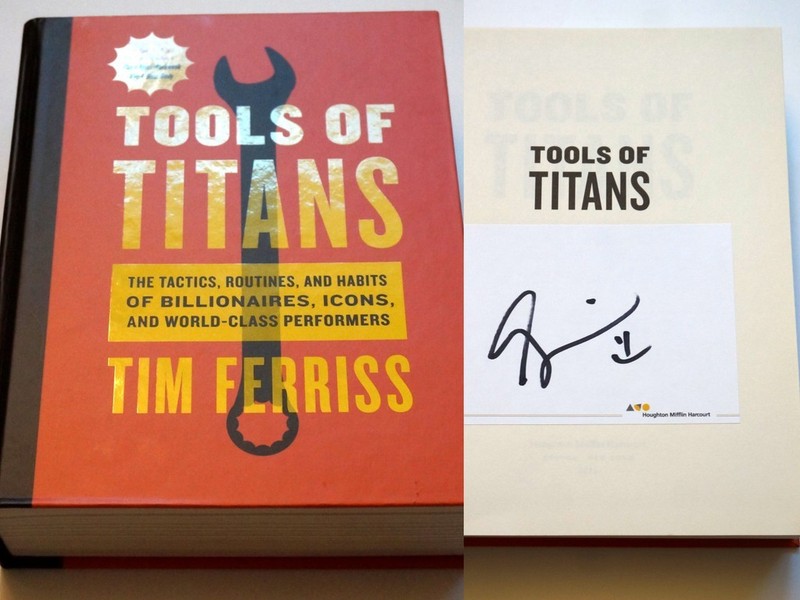 SIGNED Tools of Titans by Tim Ferris HC autograph NYT bestseller motivation help