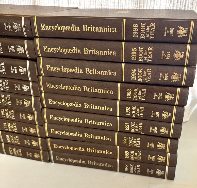 Britannica Encyclopedia Book of the Year Pick - Choose your Book 1979-1996 gallery
