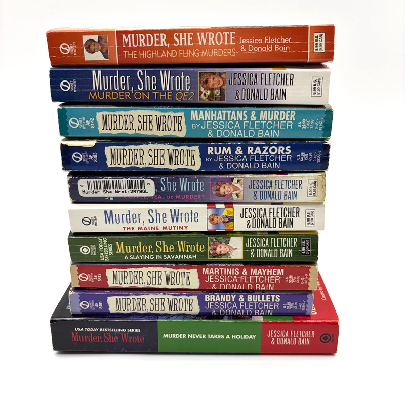Murder, She Wrote Lot of 10 Paperback Mystery Books Fletcher & Bain
