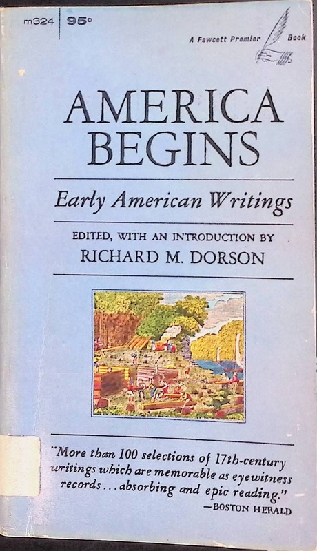 America begins. Dorson, Richard M.: 2248181