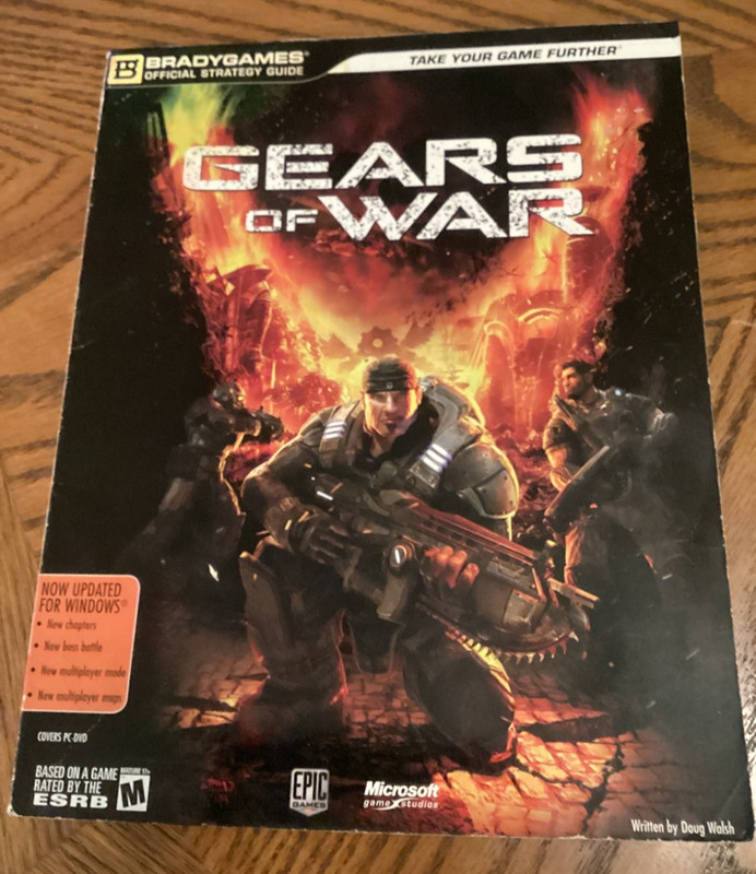 Bradygames GEARS of WAR Xbox 360 Strategy Guide Full Color Nice Pages Sent Flat