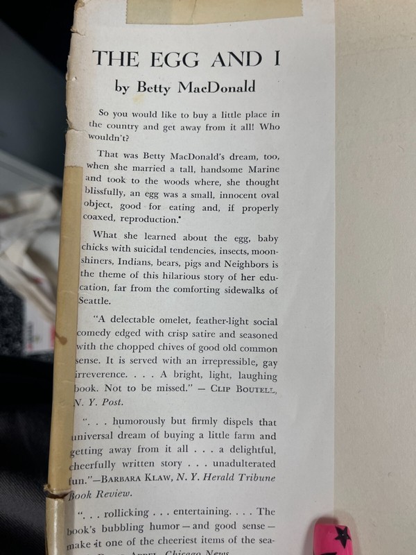 The Egg and I 1945 Hardcover Betty MacDonald gallery