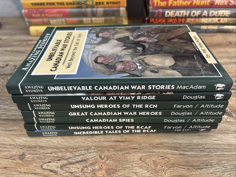True Canadian Amazing Stories – Lot of 7 – Spies War Heroes D-Day Navy Air Force