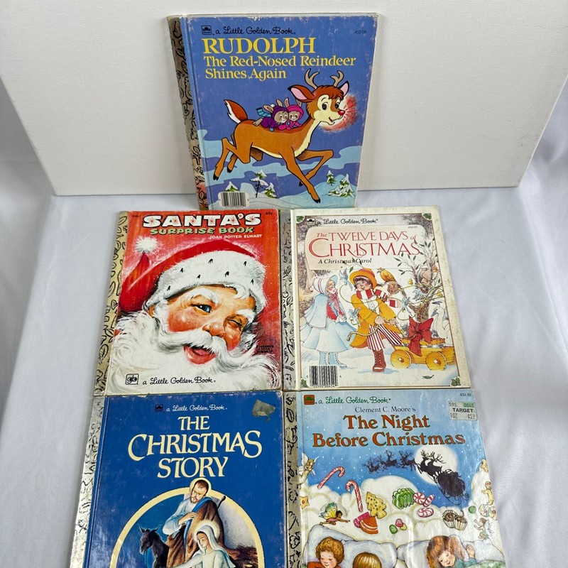 Golden Books Lot of 5, Christmas, Well Loved Measures 8x6.625 inches gallery
