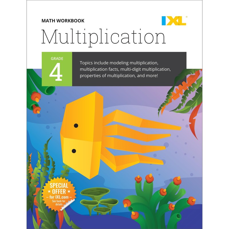 IXL Multiplication 4th Grade Math Workbooks, Mathematics Book for Kids Ages …