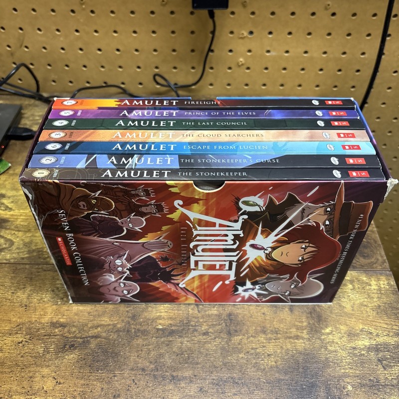 Amulet Box Set: Books #1-7 by Kazu Kibuishi (2016, Trade Paperback / Trade... gallery