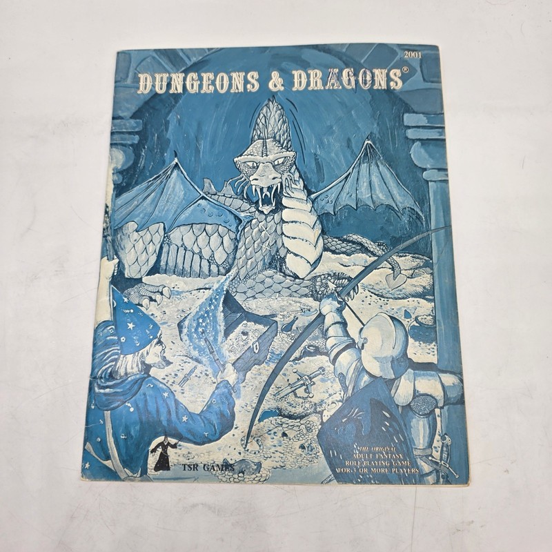 Vintage 1978 Dungeons & Dragons Basic Rule Book Blue Dragon 2nd Edition #2001