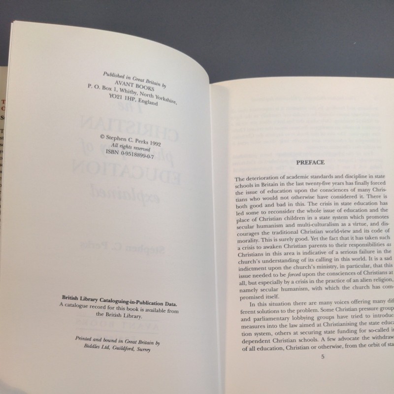 Christian Philosophy of Education Explained Perks Hardcover 1992 gallery