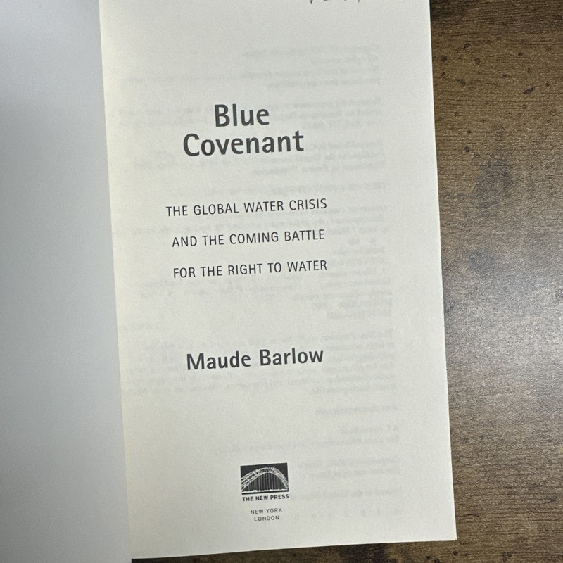 First Edition: Blue Covenant By Maude Barlow gallery